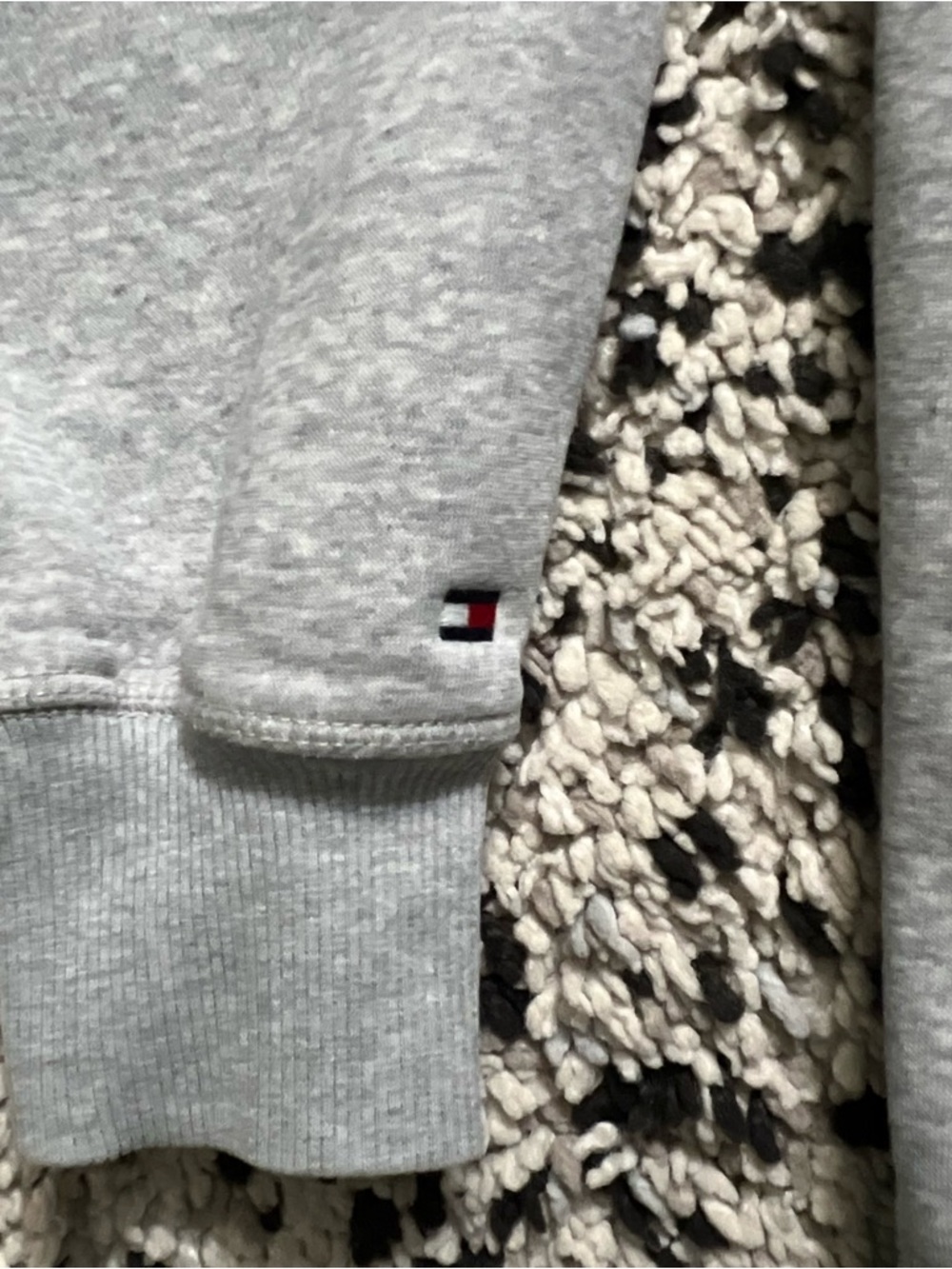 Tommy Hilfiger Hoodie Grey Pullover Spellout Logo Men’s Size XL - Picture 14 of 15